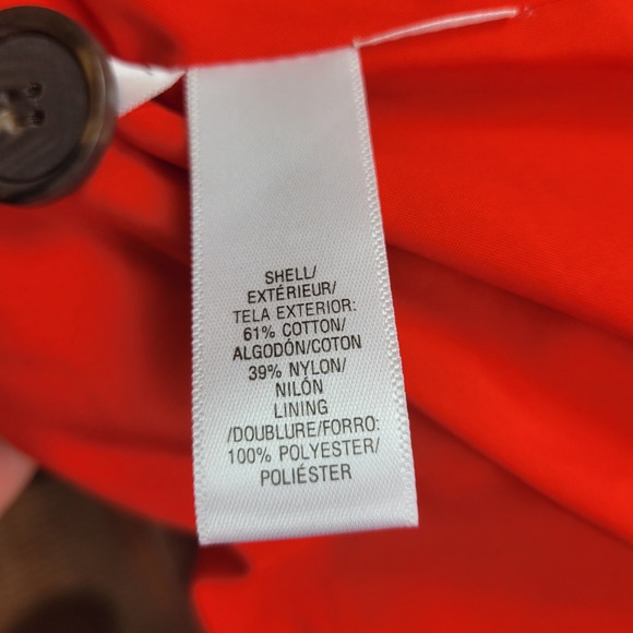 LOFT Womens Double Breasted Trench Coat Size 8 Khaki Lined Belted Timeless - Picture 6 of 16